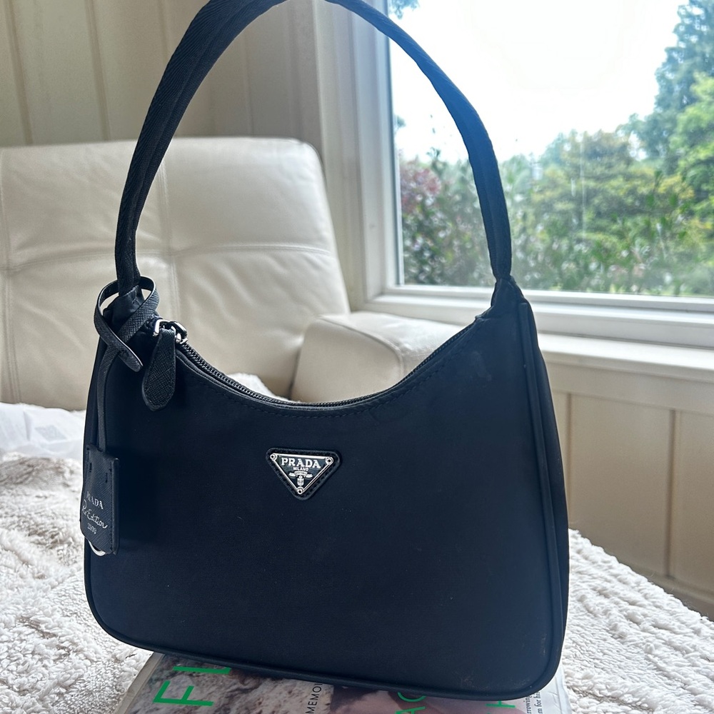 Prada re addition 2000, black mini handbag